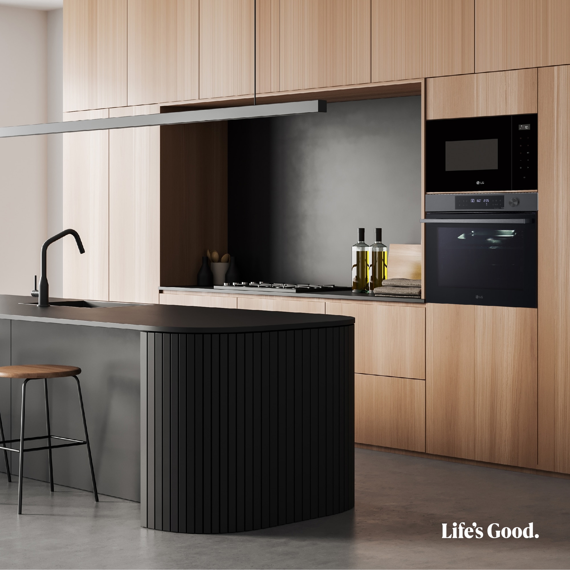 Horno multifunción LG pirolítico, 76 l, display LED, función Instaview - WS7D7632WB - Acero negro Acero negro-11