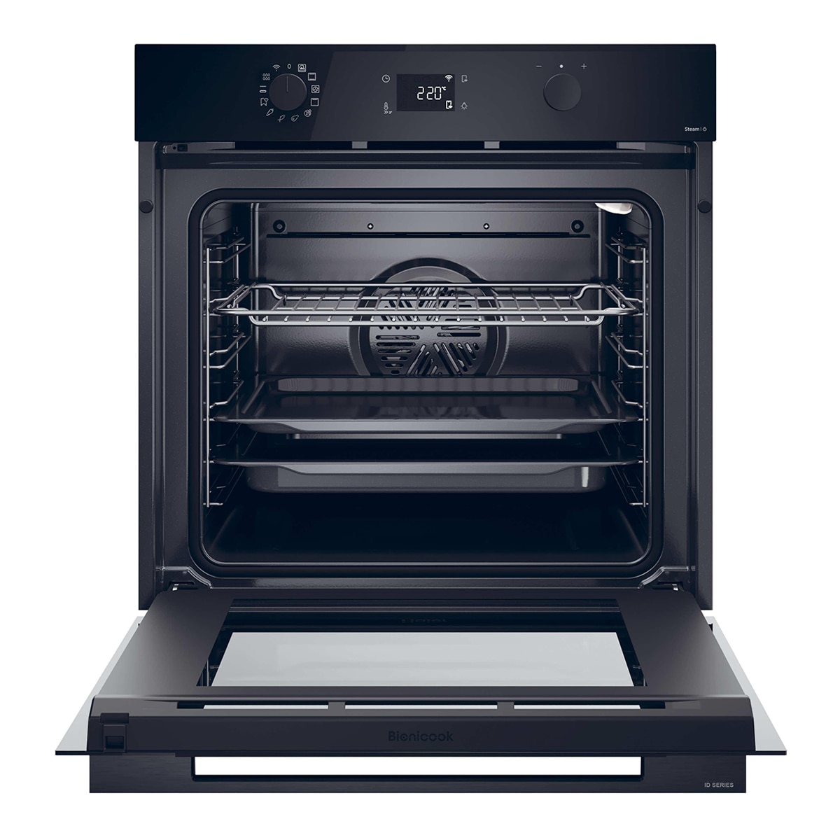 Horno Multifunción Haier con Limpieza Hidrolítica y Función Vapor, Series 2  - H6 ID25B3LHTX Negro-3