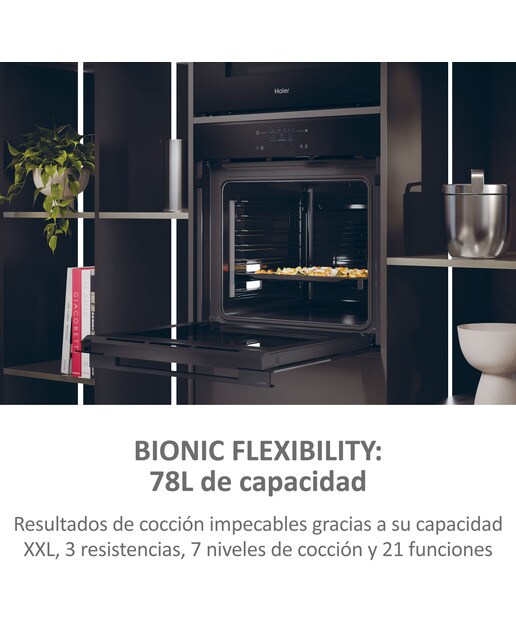 Forno Multifunnções Haier ID Series 4 H6 ID46C3YTB Pirolítico e Hidrolítico, Wifi e de 78 Litros - Preto Preto-4