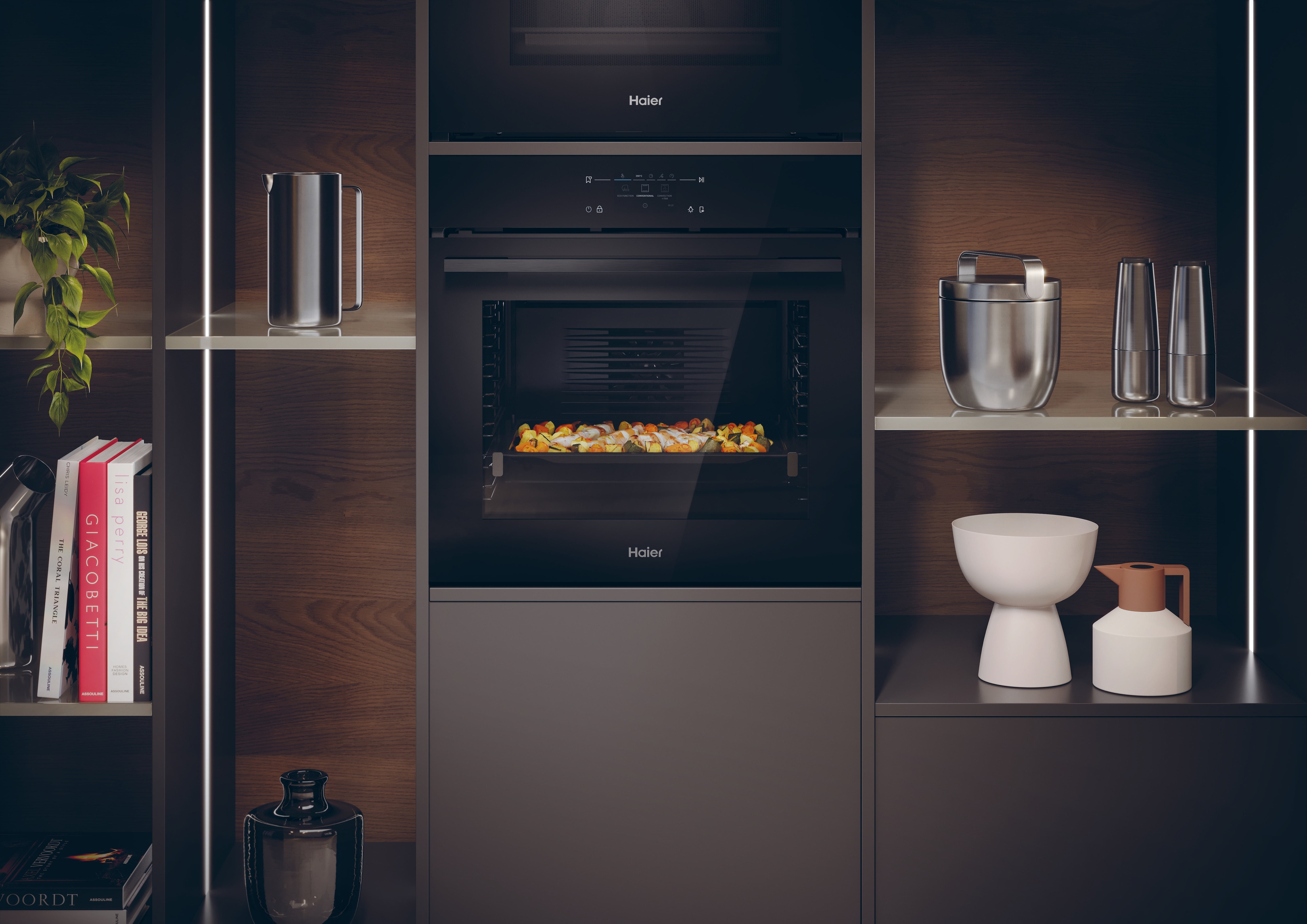 Forno Multifunnções Haier ID Series 4 H6 ID46C3YTB Pirolítico e Hidrolítico, Wifi e de 78 Litros - Preto Preto-10