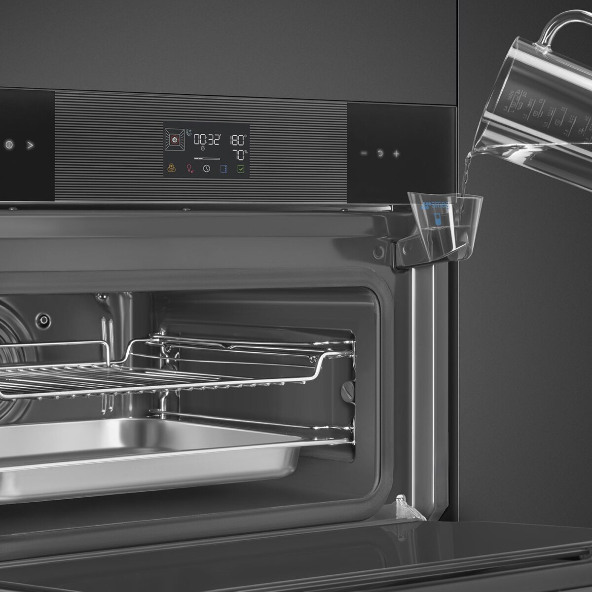 Horno compacto con microondas Smeg, 40 litros- SO4101M1B3 Negro-4
