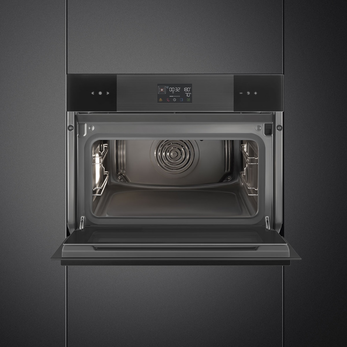Horno compacto con microondas Smeg, 40 litros- SO4101M1B3 Negro-6