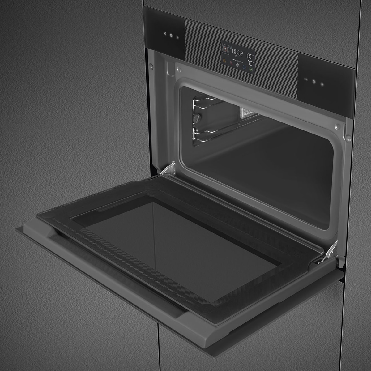 Horno compacto con microondas Smeg, 40 litros- SO4101M1B3 Negro-8