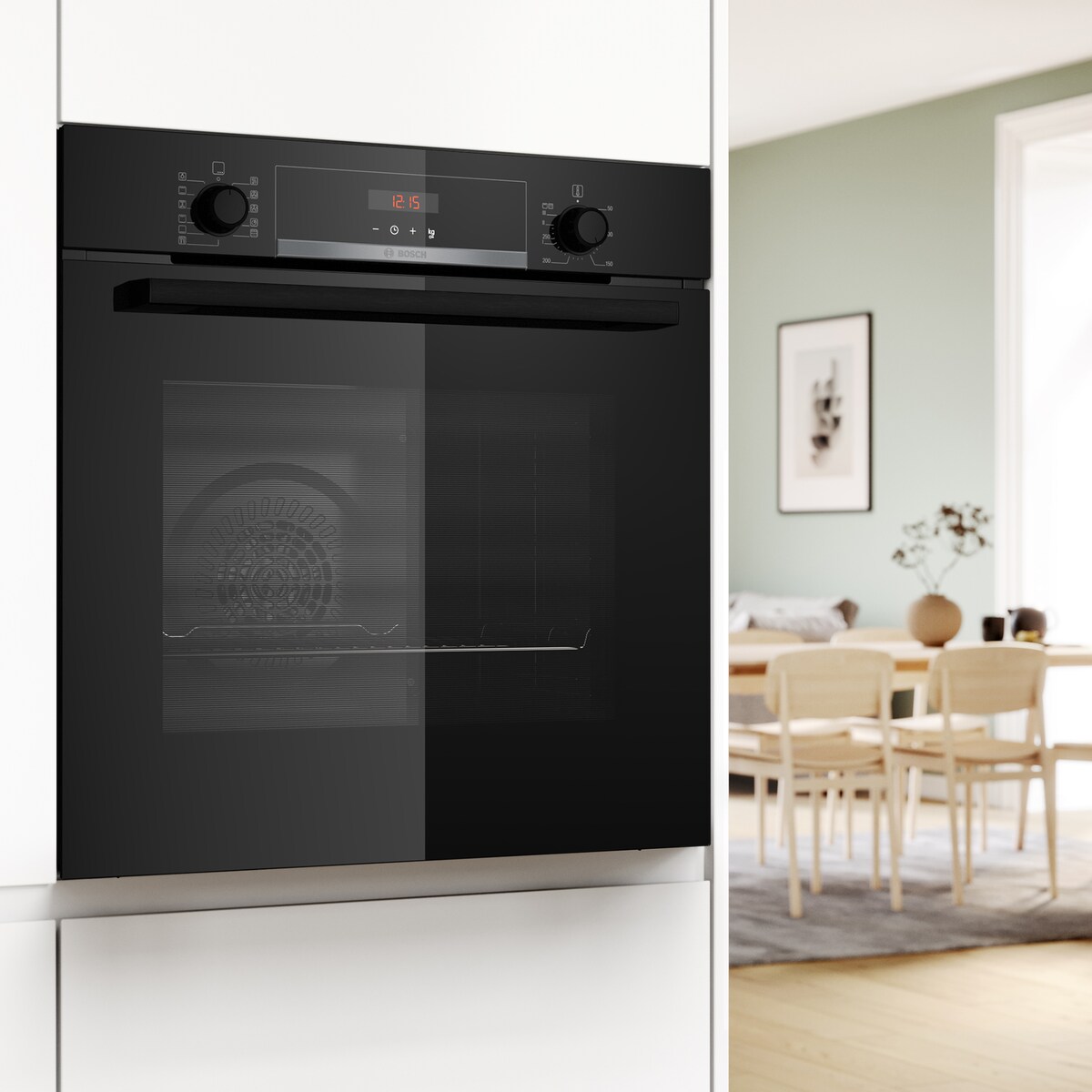 Forno Multifunções Bosch Serie 4 HBA574BB3 Pirolítico+Hidrolítico e de 71 Litros - Preto Vidro preto-3