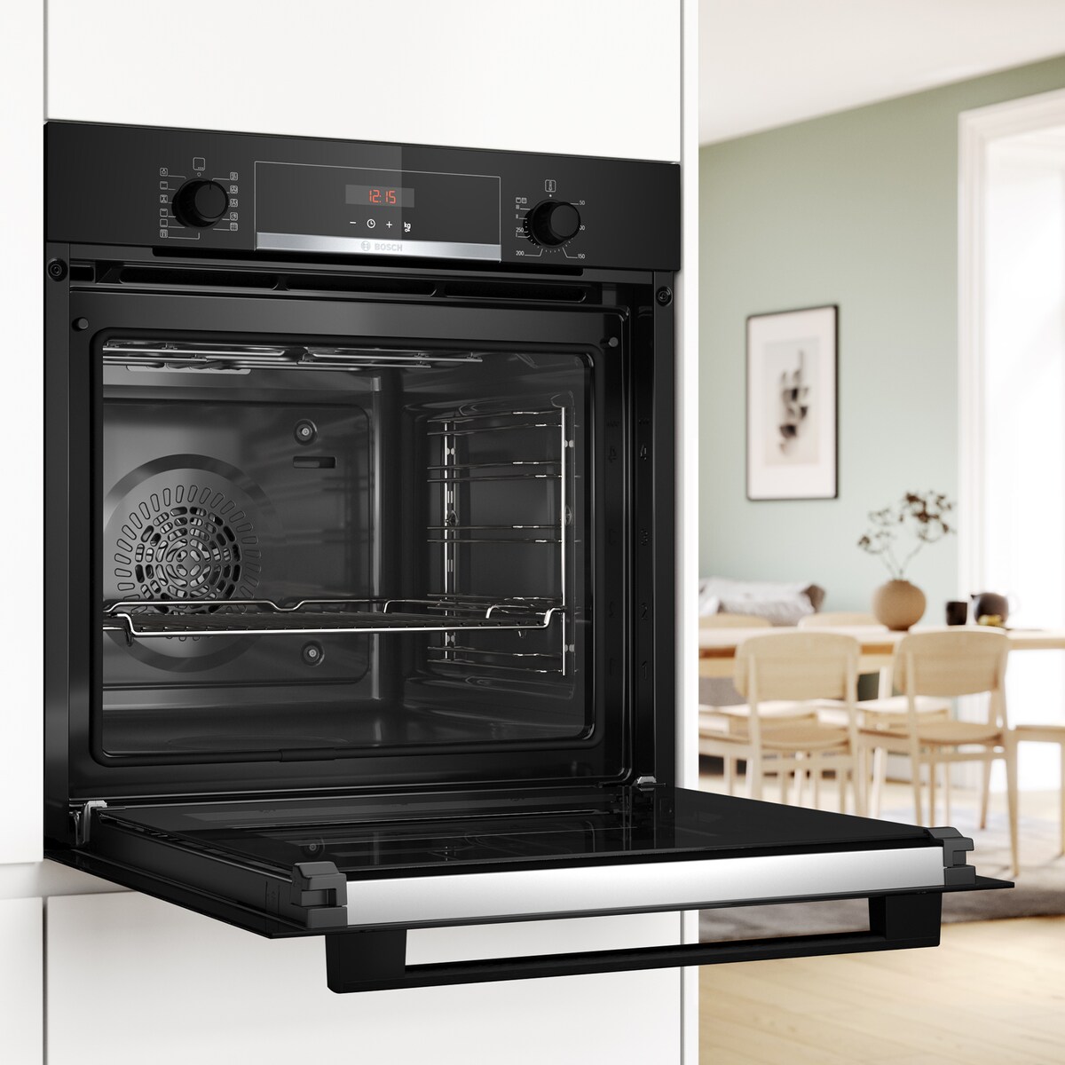 Forno Multifunções Bosch Serie 4 HBA574BB3 Pirolítico+Hidrolítico e de 71 Litros - Preto Vidro preto-4