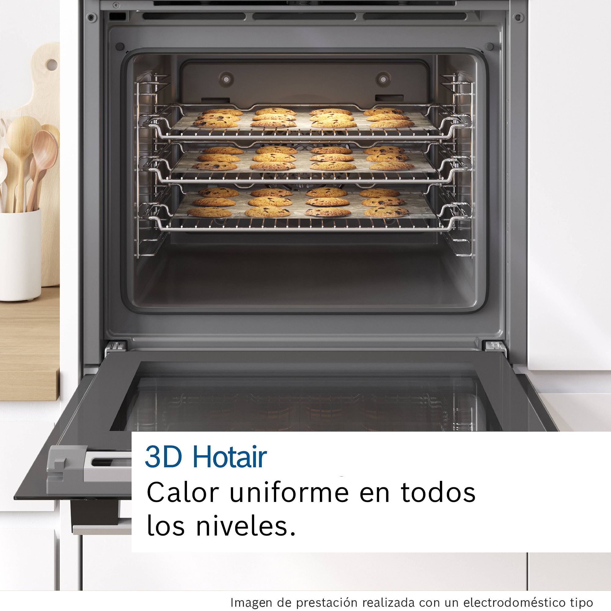 Horno multifunción Bosch Serie 4 con función vapor - HQA514ES3 Acero Inox-7