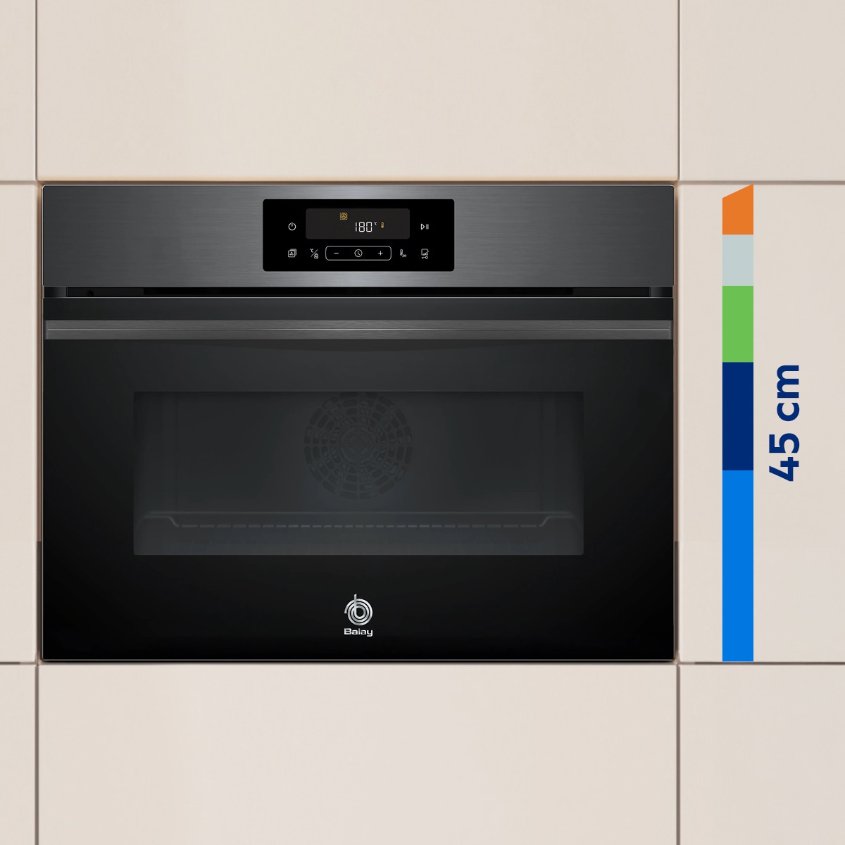 Horno compacto Balay con limpieza por Pirólisis y Aqualisis - 3CB4821G3 Grafito-2