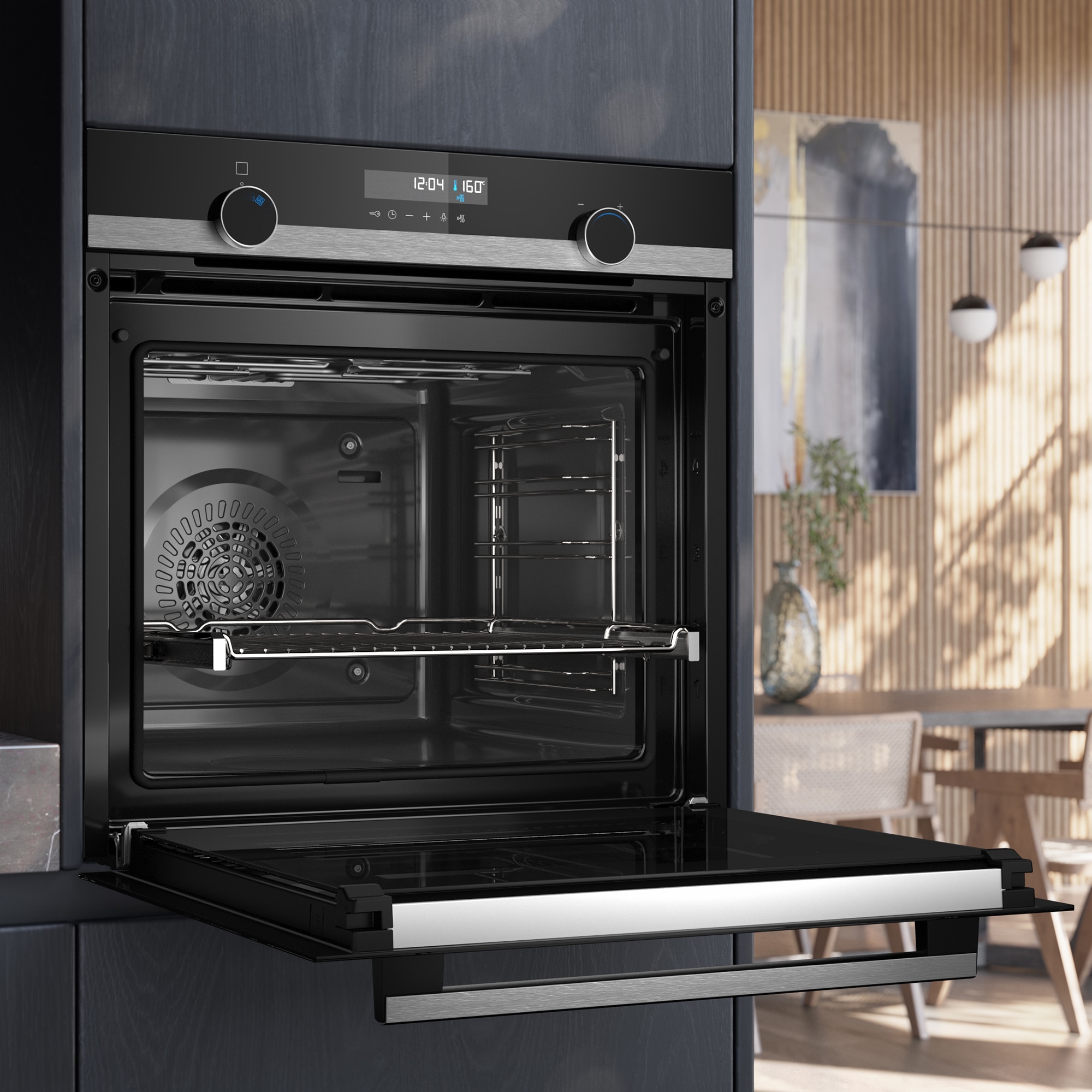 Forno Multifunções Siemens iQ500 HB578GFS7 Pirolítico e de 71 Litros - Inox Vidro preto/inox-4