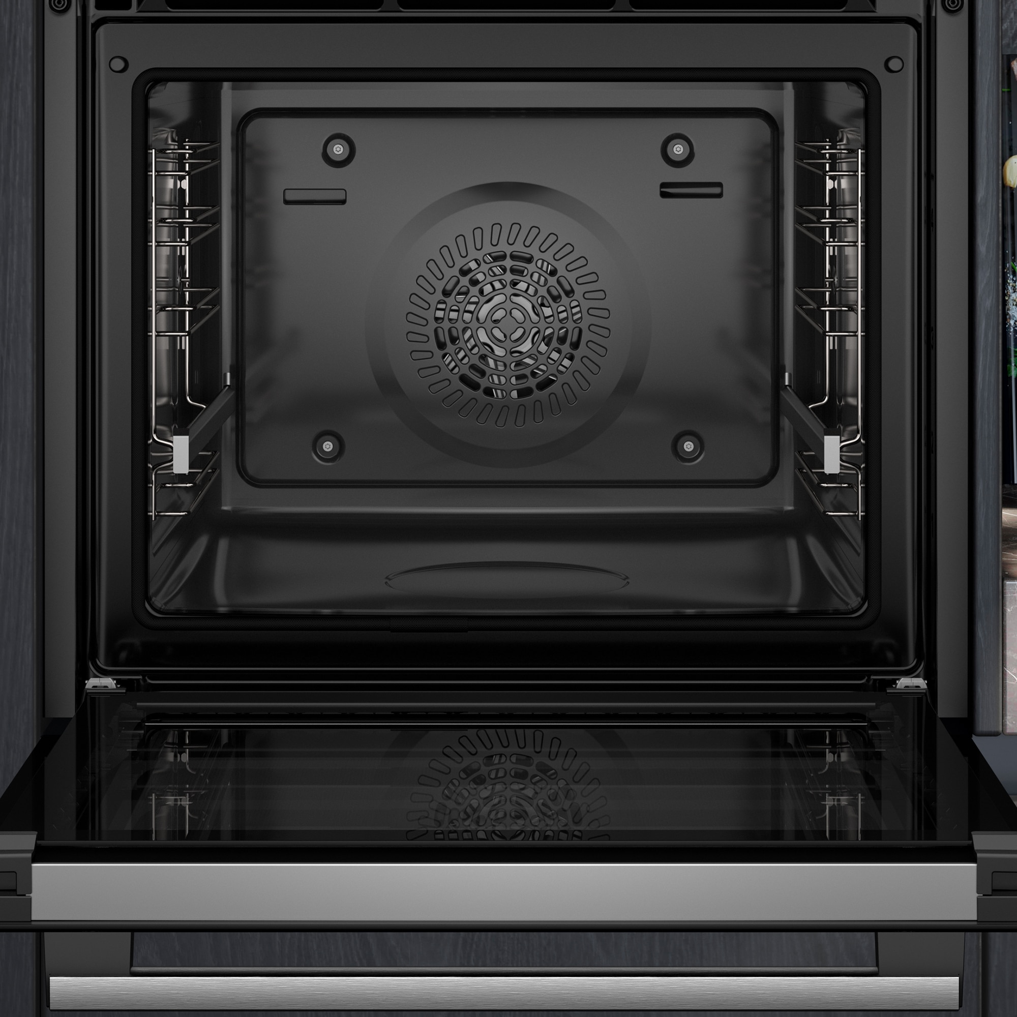 Horno multifunción Siemens iQ500 pirolítico - HB578GES7 Cristal negro/inox-6