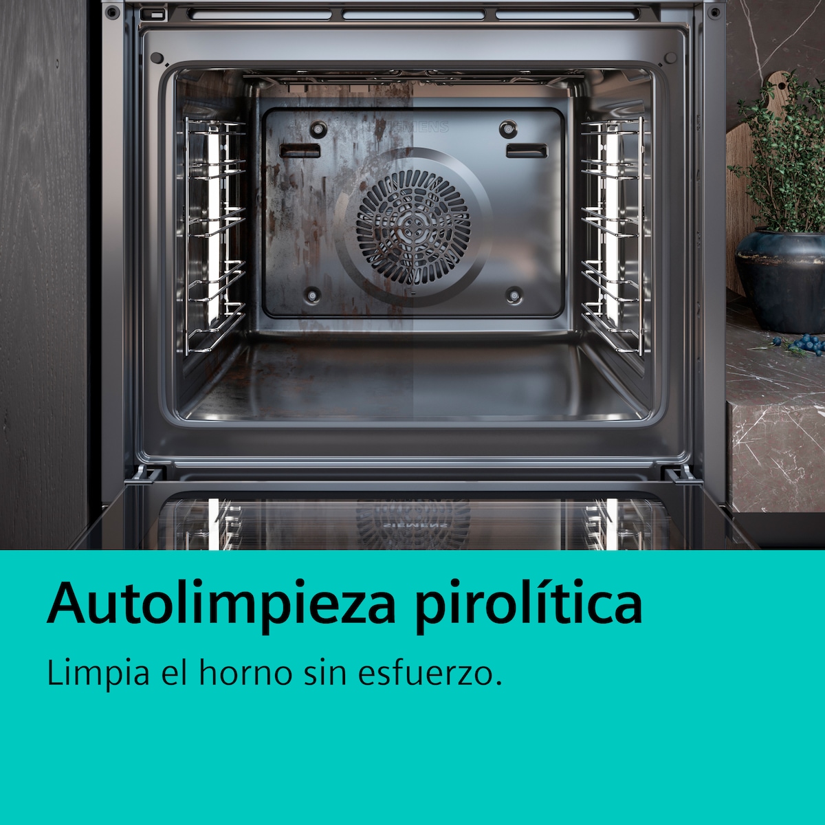 Horno multifunción Siemens pirolítico + hidrolítico - HB578GES3 Negro/Inox-7