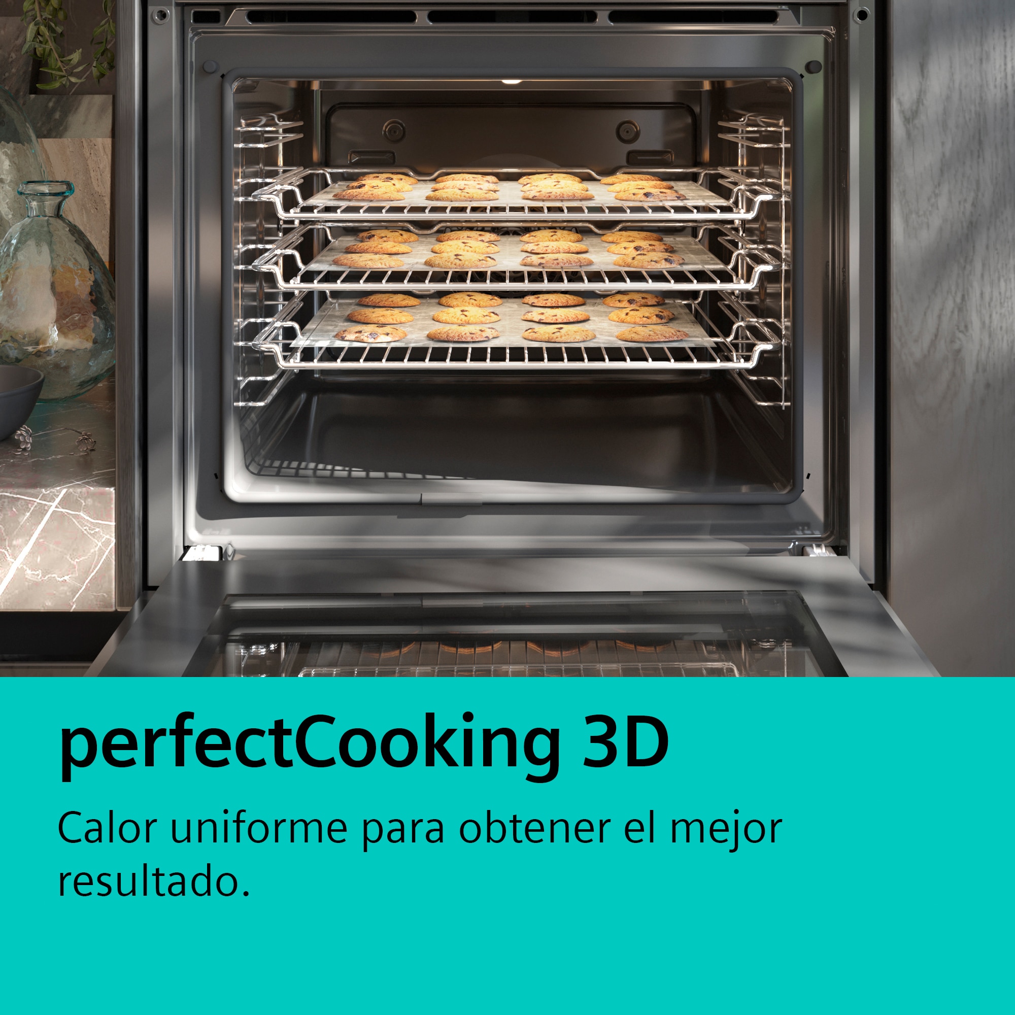 Horno multifunción Siemens pirolítico + hidrolítico - HB578GES3 Negro/Inox-8