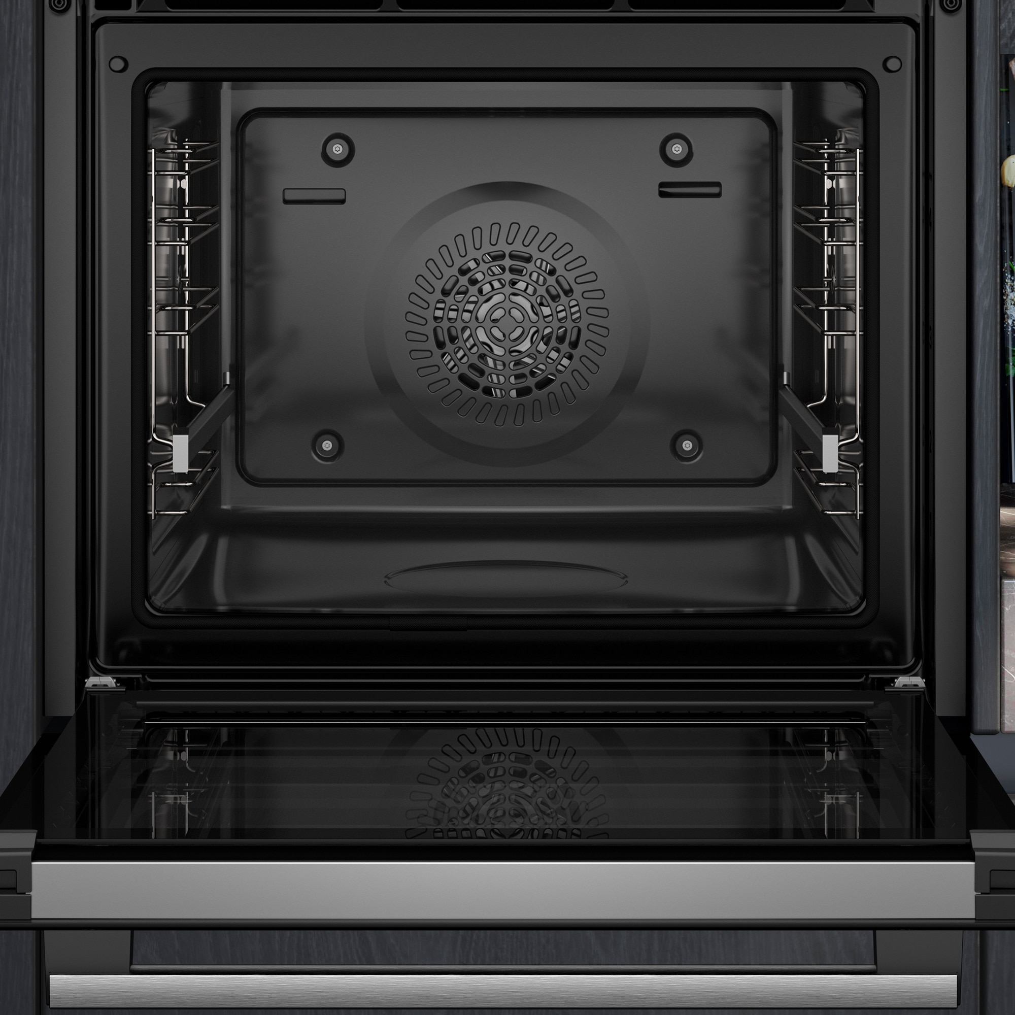 Horno multifunción Siemens iQ 300 pirolítico - HB572AES3 Cristal negro/inox-6