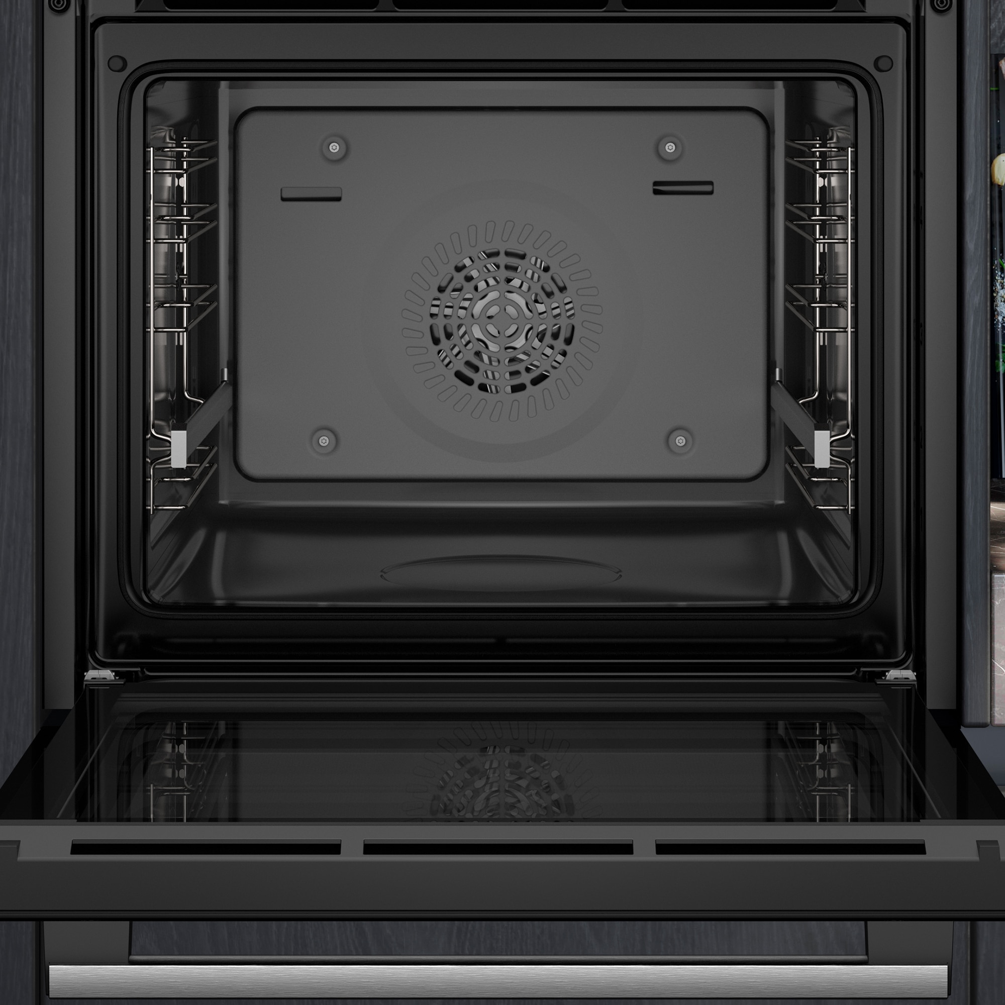 Horno multifunción Siemens iQ500 con función EcoClean - HB537GES3 Cristal negro/inox-6