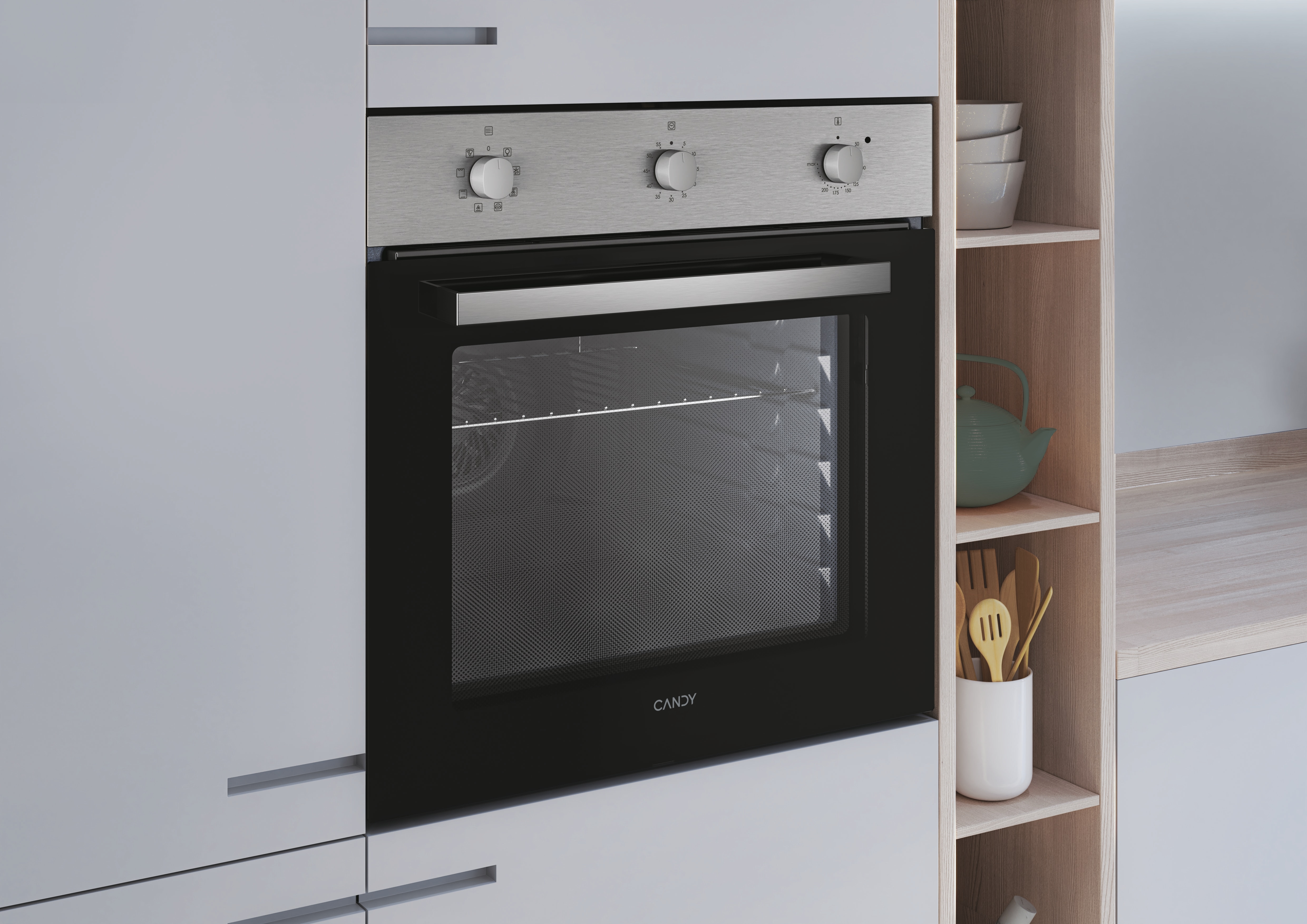 Horno Multifunción Candy, Ventilación Snapfix, 65 litros, IDEA - FIDC X602/CA - Negro Negro-3