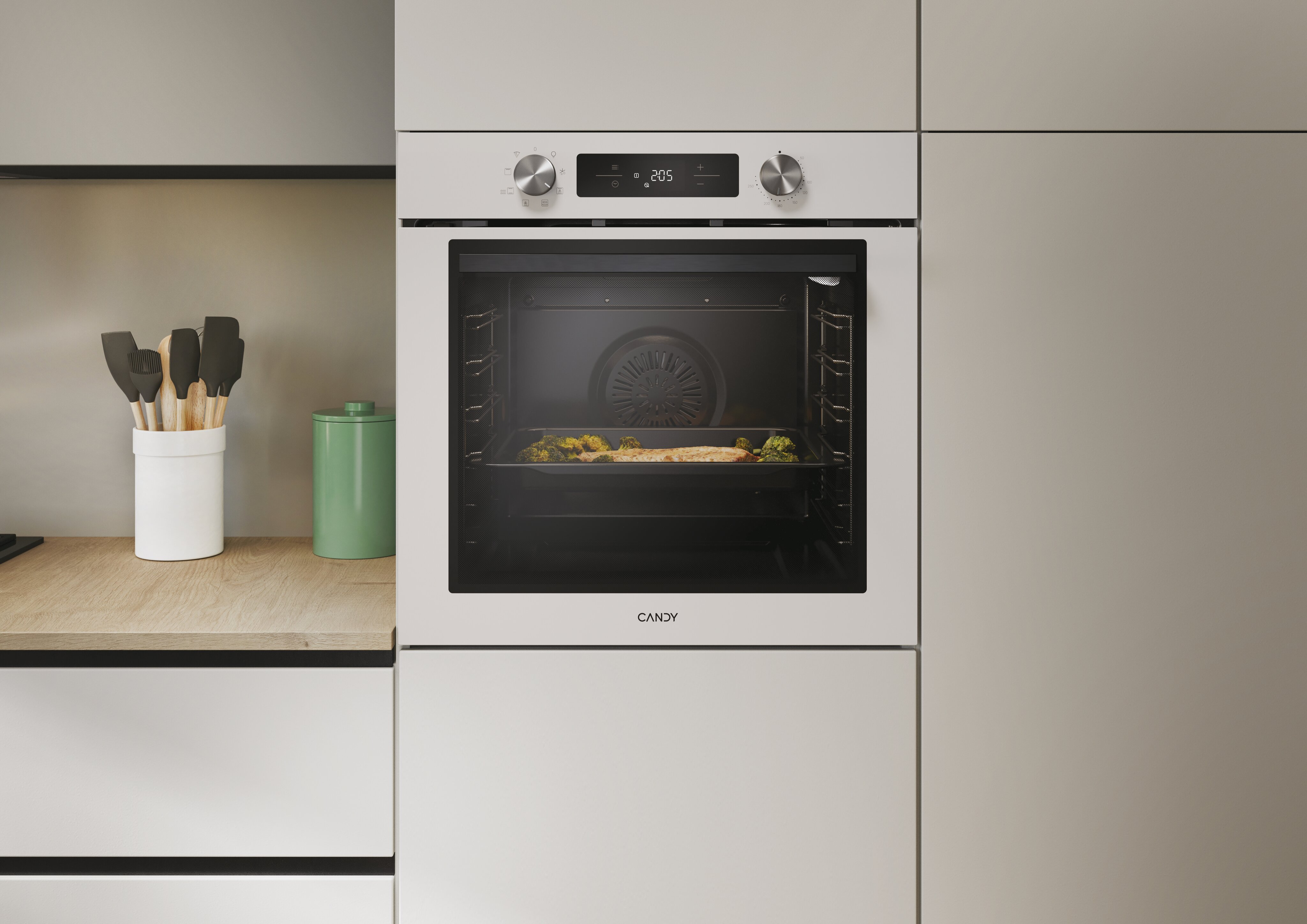 Horno Multifunción Candy, Hidrolítico, Timer UX con LED Blanco, Bake 600 - CA6 N3T1HTW - Blanco Blanco-7