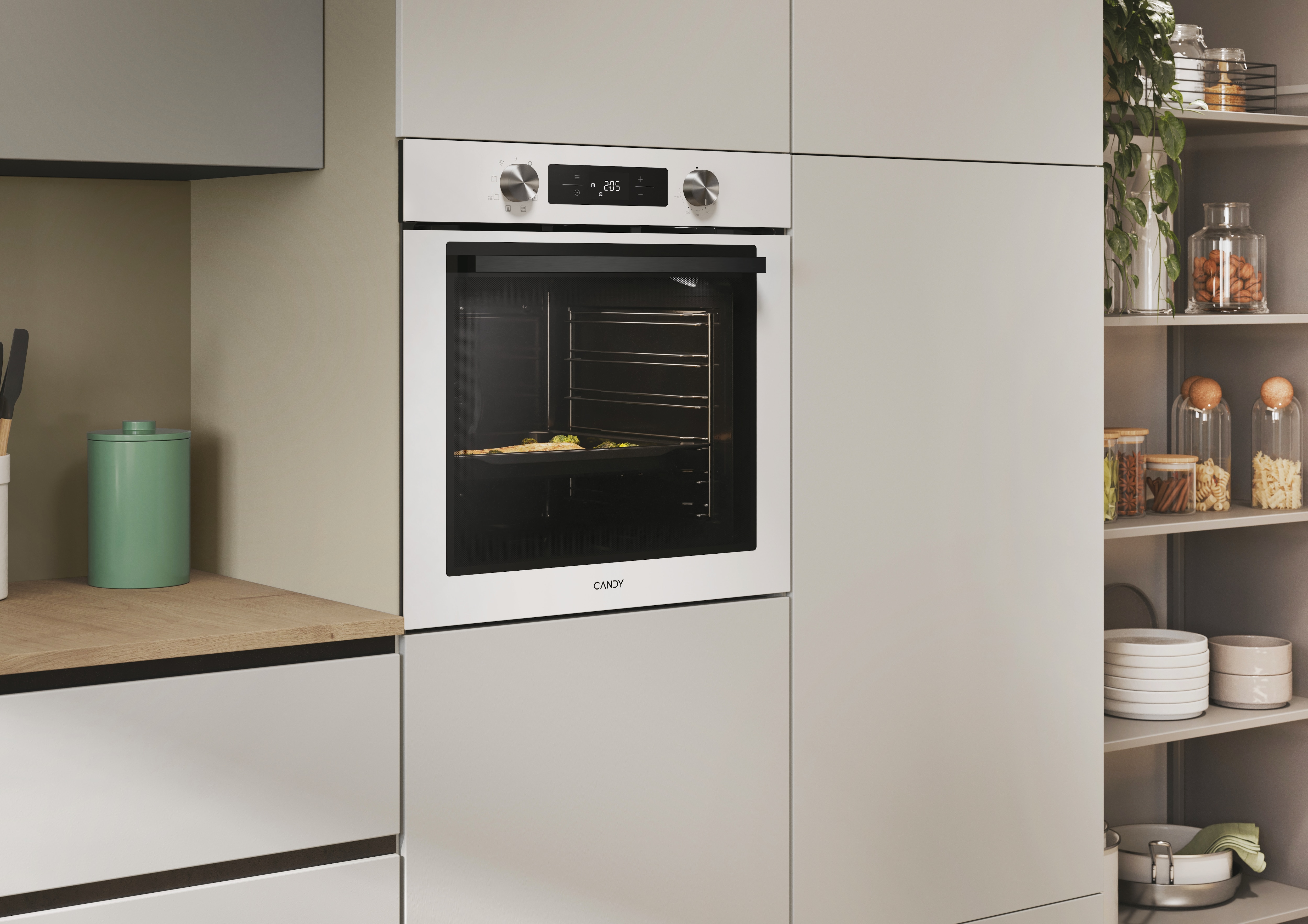 Horno Multifunción Candy, Hidrolítico, Timer UX con LED Blanco, Bake 600 - CA6 N3T1HTW - Blanco Blanco-10