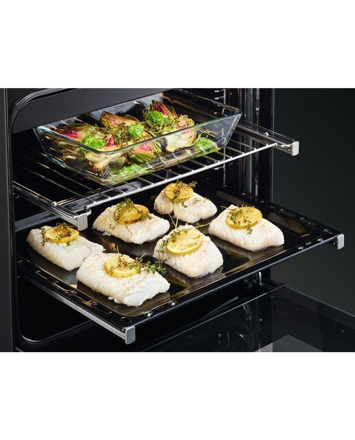 Fogão Elétrico com Placa de Vitrocerâmica AEG CCB6642CBM de 4 Zonas e Forno de 73 Litros - Aço Inoxidável e Preto Preto-3