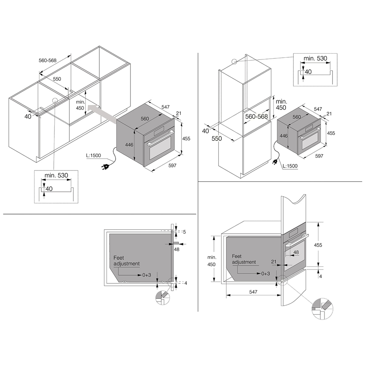 Horno multifunción ASKO, función vapor - OCSM8478G Negro-3