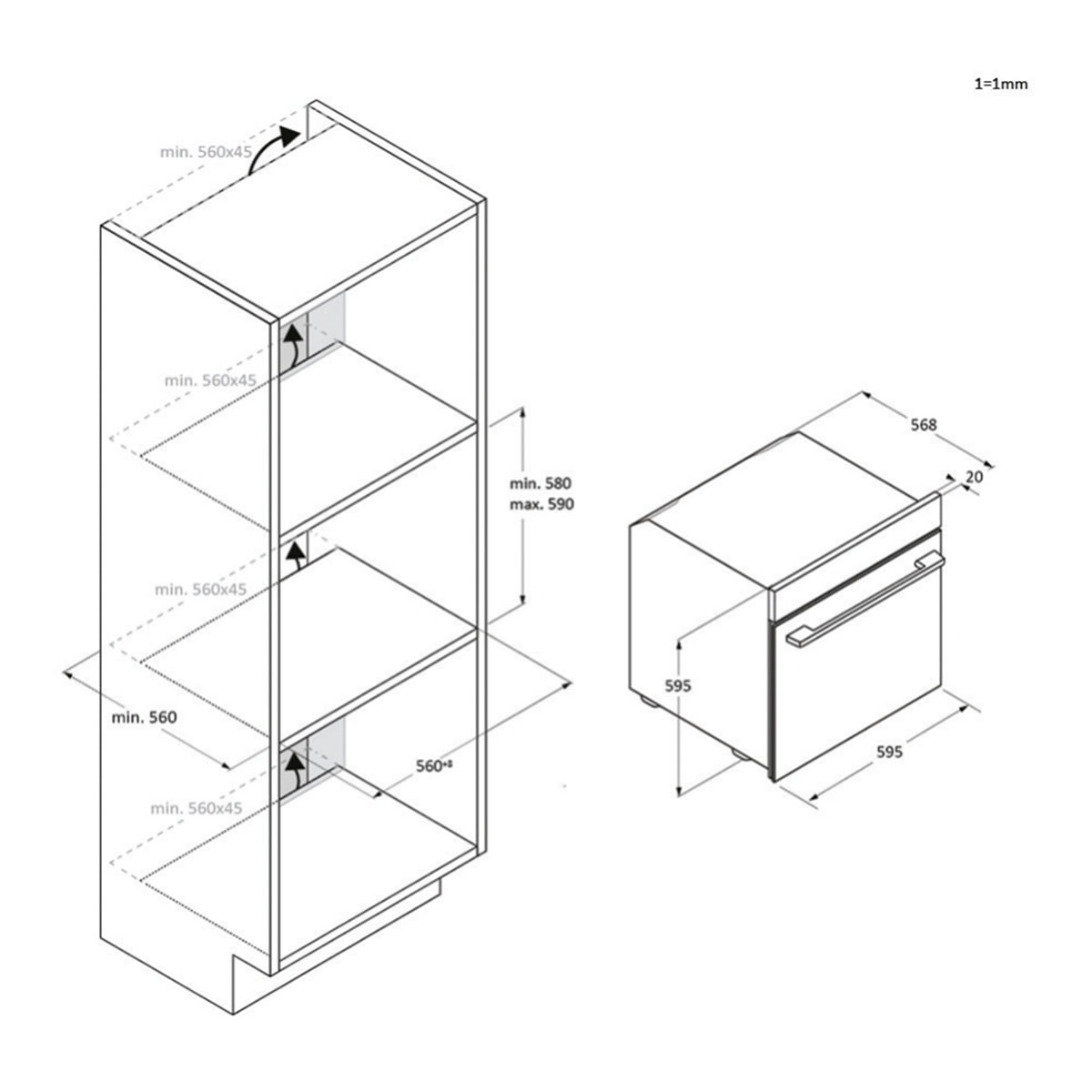 Horno Multifunción Haier, con Depósito a Vapor, Pirolítico, WiFi, ID Series 6 - H6 ID68C5SYTB Negro-2