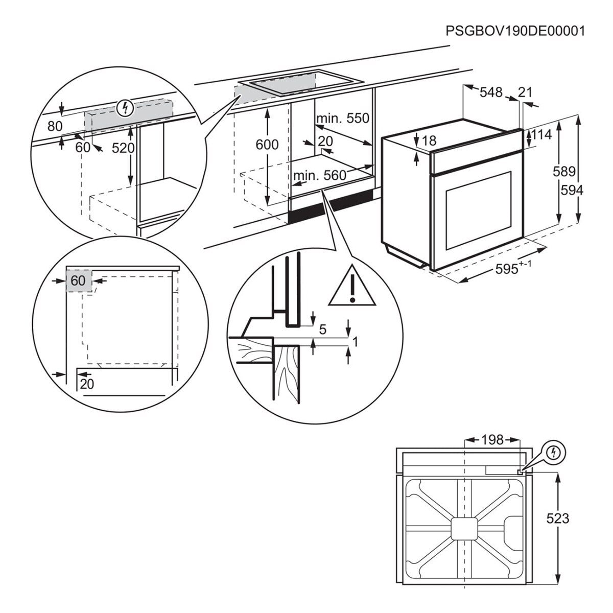 Horno multifunción AEG con 9 funciones - OU5AB21FSM Inox antihuellas-2
