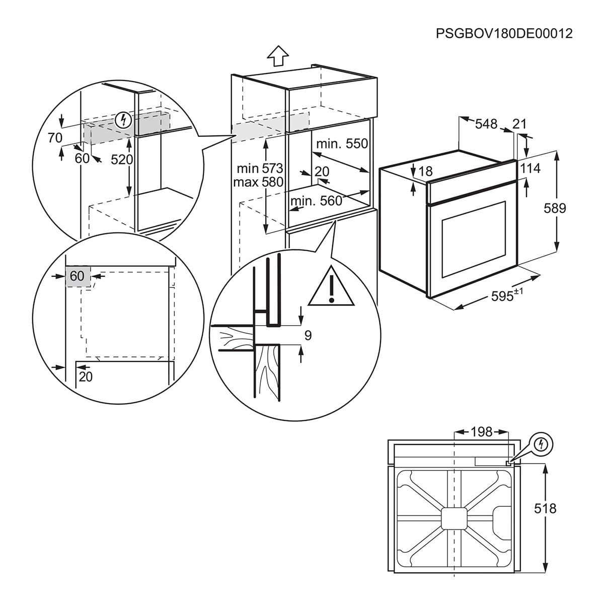 Horno multifunción AEG con 9 funciones - TU5PB43SM Inox antihuellas-2