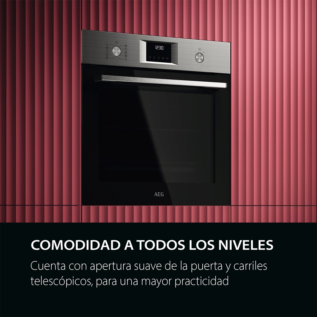 Horno multifunción AEG con 9 funciones - GU5PB43FSM Inox antihuellas-6