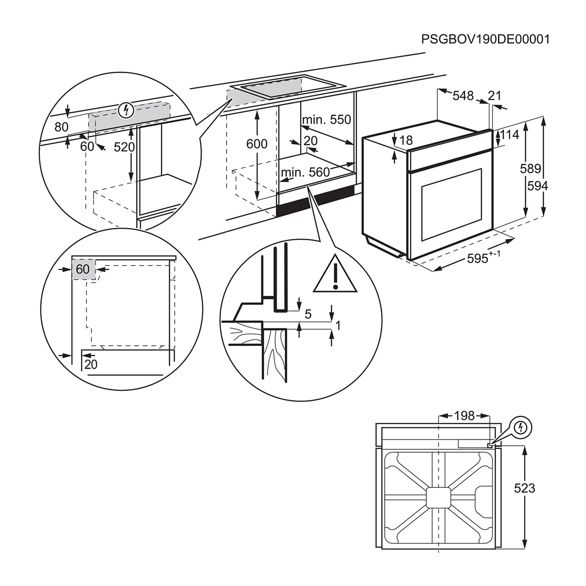 Horno multifunción AEG con 22 funciones - TR7PB73FSB Negro-2