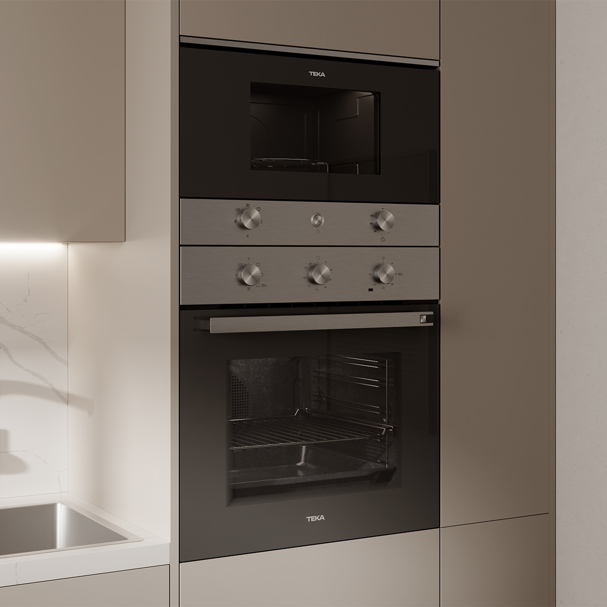 Horno multifunción Teka con 6 funciones y sistema HydroClean ECO-HSB 6150 Negro-3