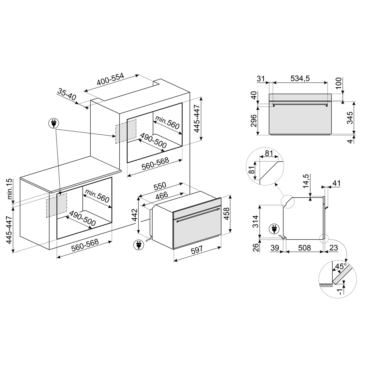 Imagen 6 de Horno compacto multifunción Smeg - SO4301M0X - Acero Inox Acero Inox