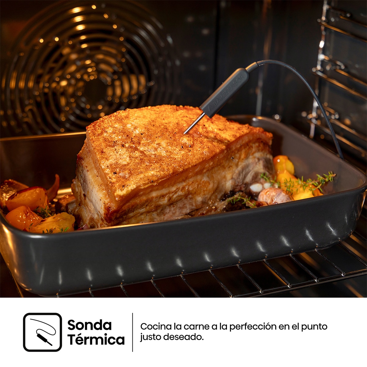 Horno multifunción Hisense función vapor y capacidad 77 litros - BFS615S8B Negro-7