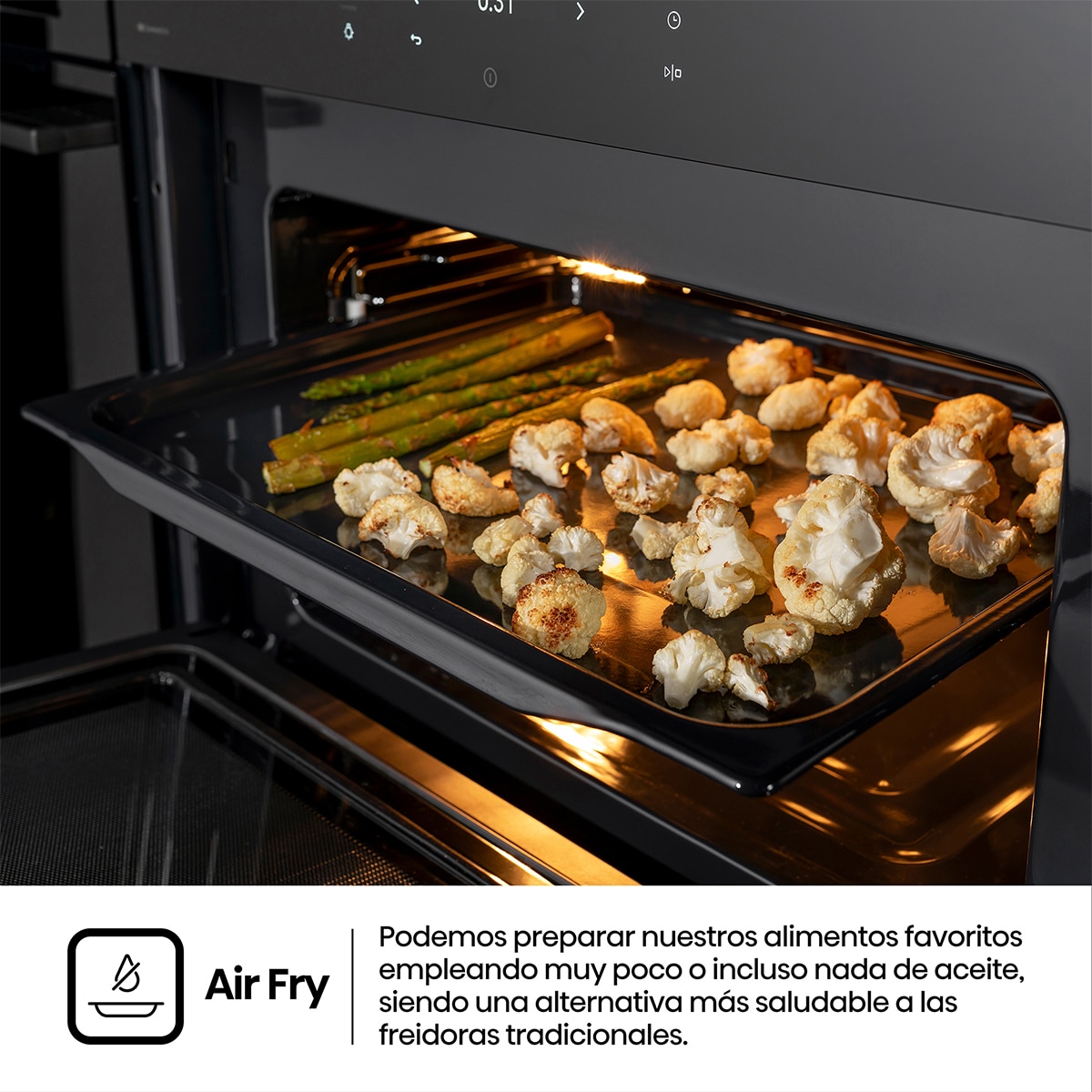 Horno con función microondas y capacidad 50 litros - BIM406A8B Negro-7