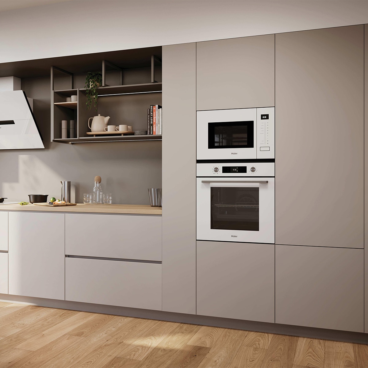 Horno Multifunción Haier con limpieza hidrolítica y guia telescópica - H6 ID23B1HTW Blanco-12