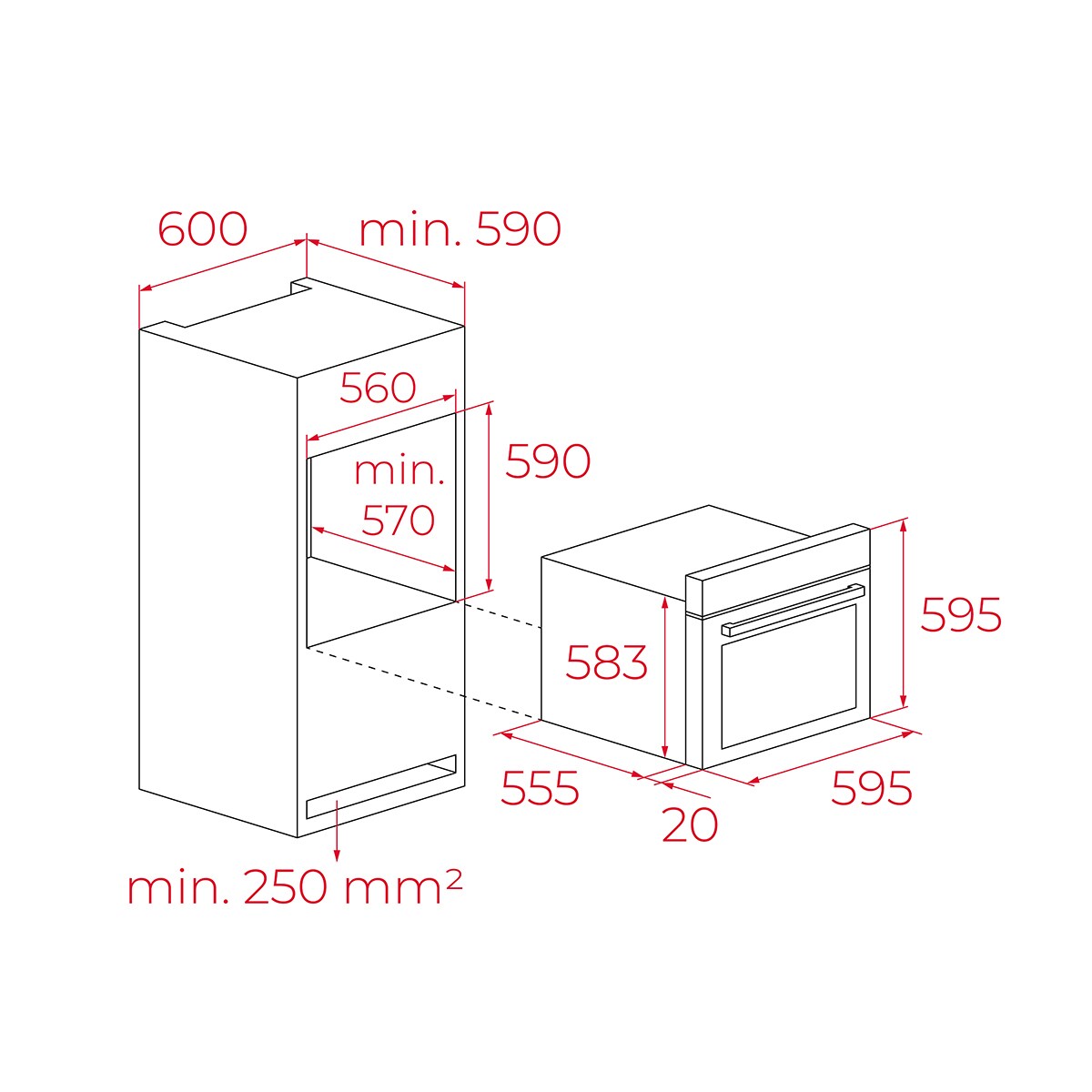 Horno pirolítico Teka con 7 funciones - HCB 6375 P INOX Negro-2
