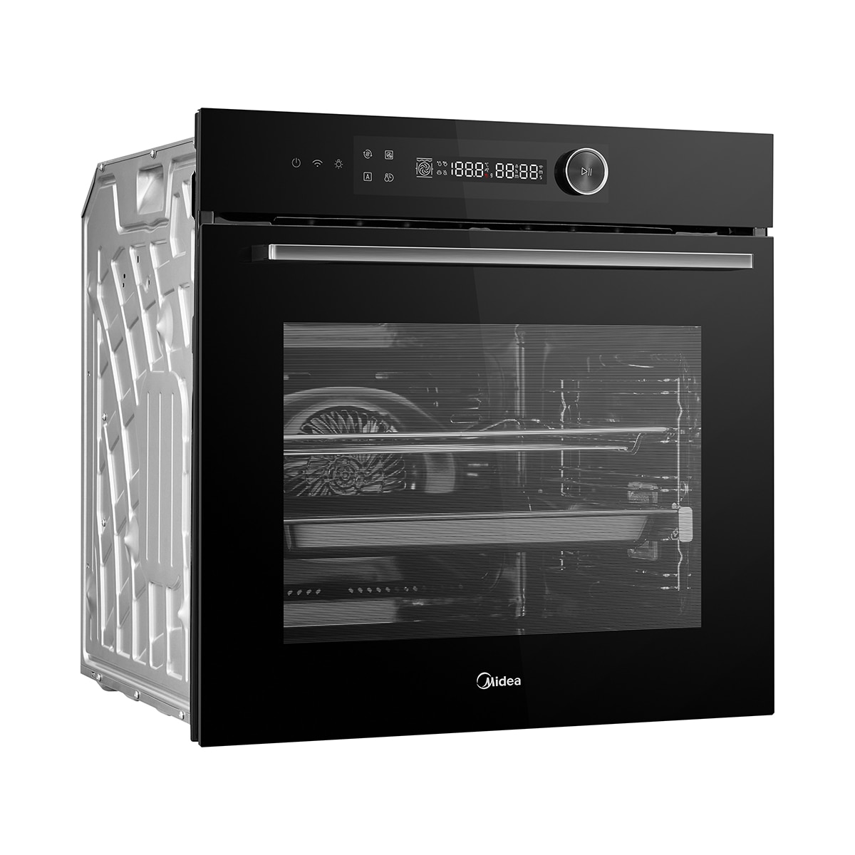Horno multifunción Midea pirolítico 72 litros - MBO7NP30E4-BK Negro-2