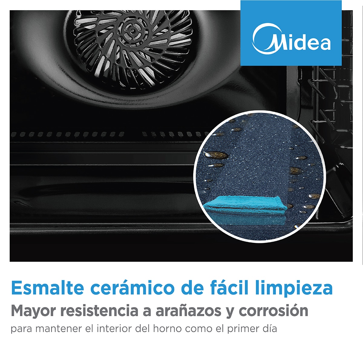 Forno Convencional Midea MBO65M40M0-X ST de 70 Litros - Preto e Inox Vidro preto/inox-5