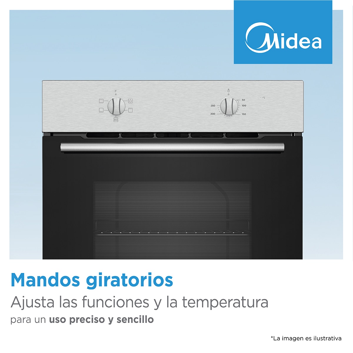 Forno Convencional Midea MBO65M40M0-X ST de 70 Litros - Preto e Inox Vidro preto/inox-6