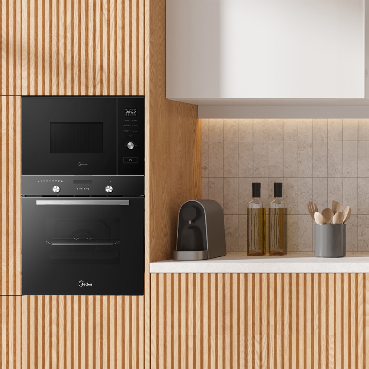 Horno convencional Midea 70 litros - MBO65M40M0-BK ST Negro-6