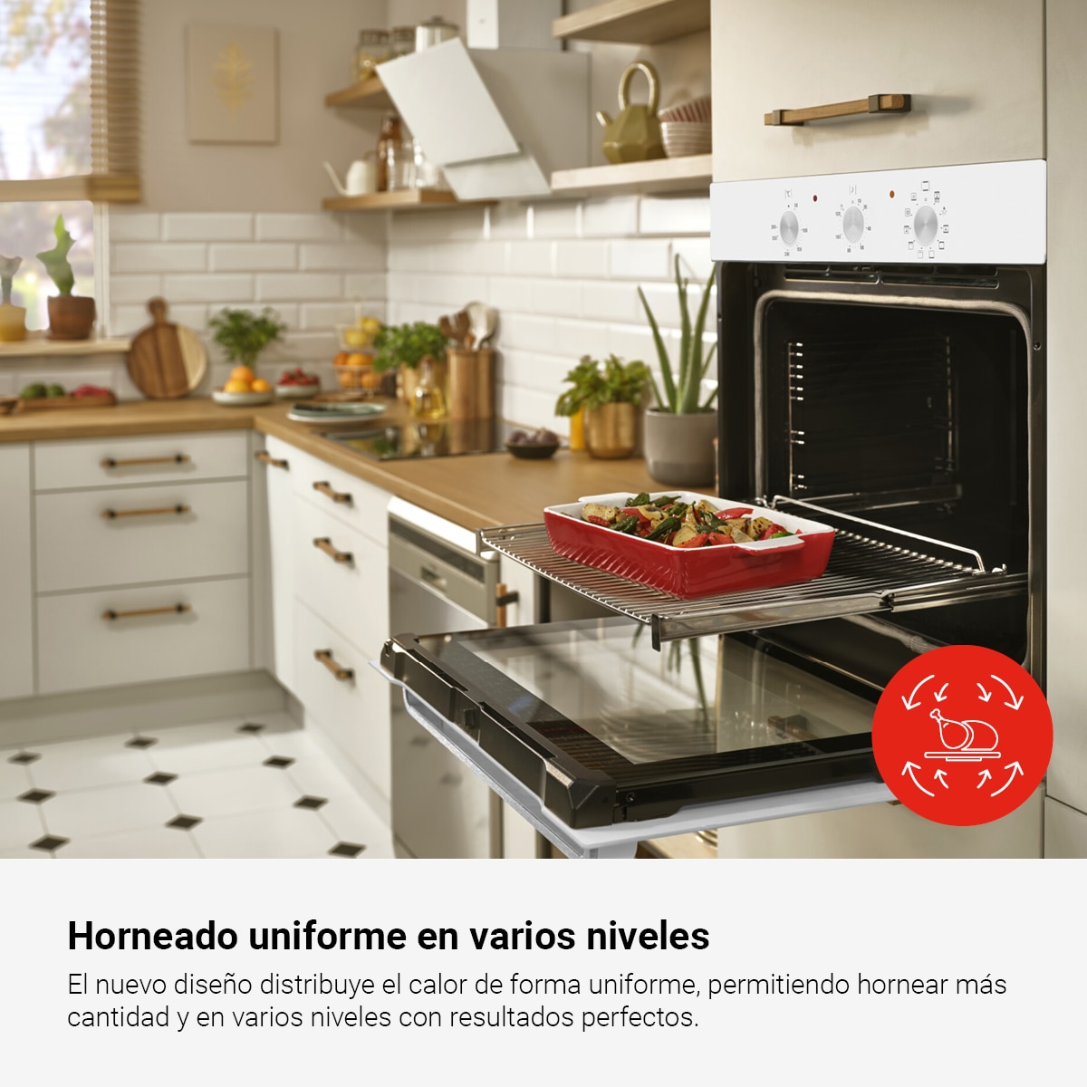 Horno multifunción Fagor de 77 litros Classic - 9H-115BB Blanco-6