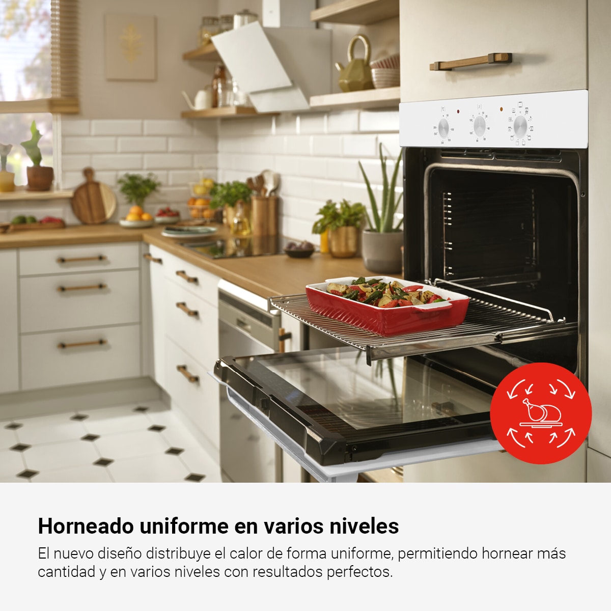 Horno multifunción Fagor de 77 litros Classic - 9H-115BB Blanco-6