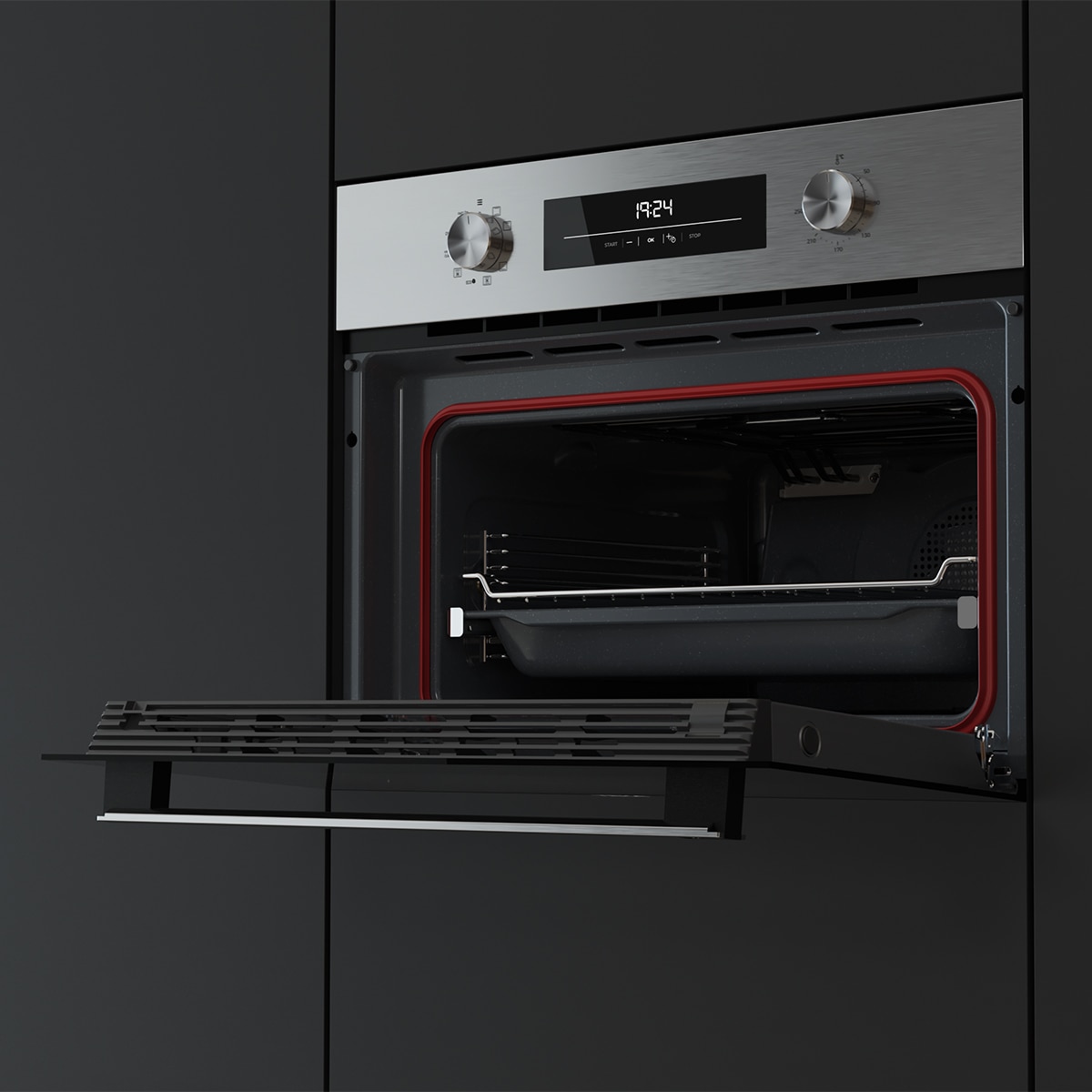 Horno multifunción compacto Teka con 8 funciones de cocinado - HSC 6350 Negro-4