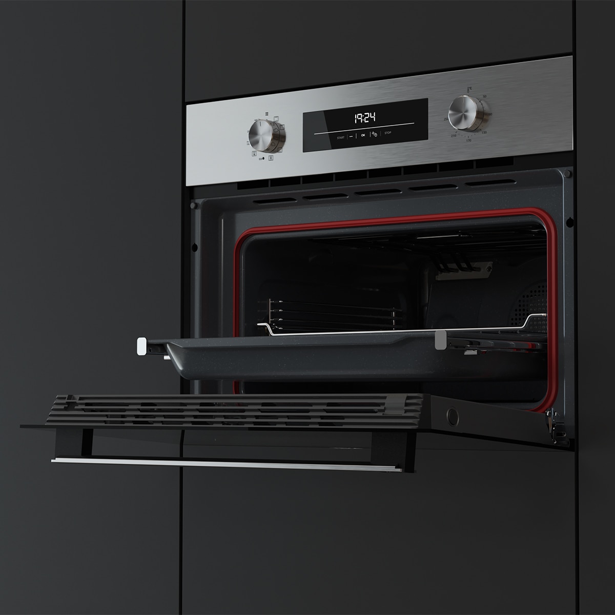 Horno multifunción compacto Teka con 8 funciones de cocinado - HSC 6350 Negro-5