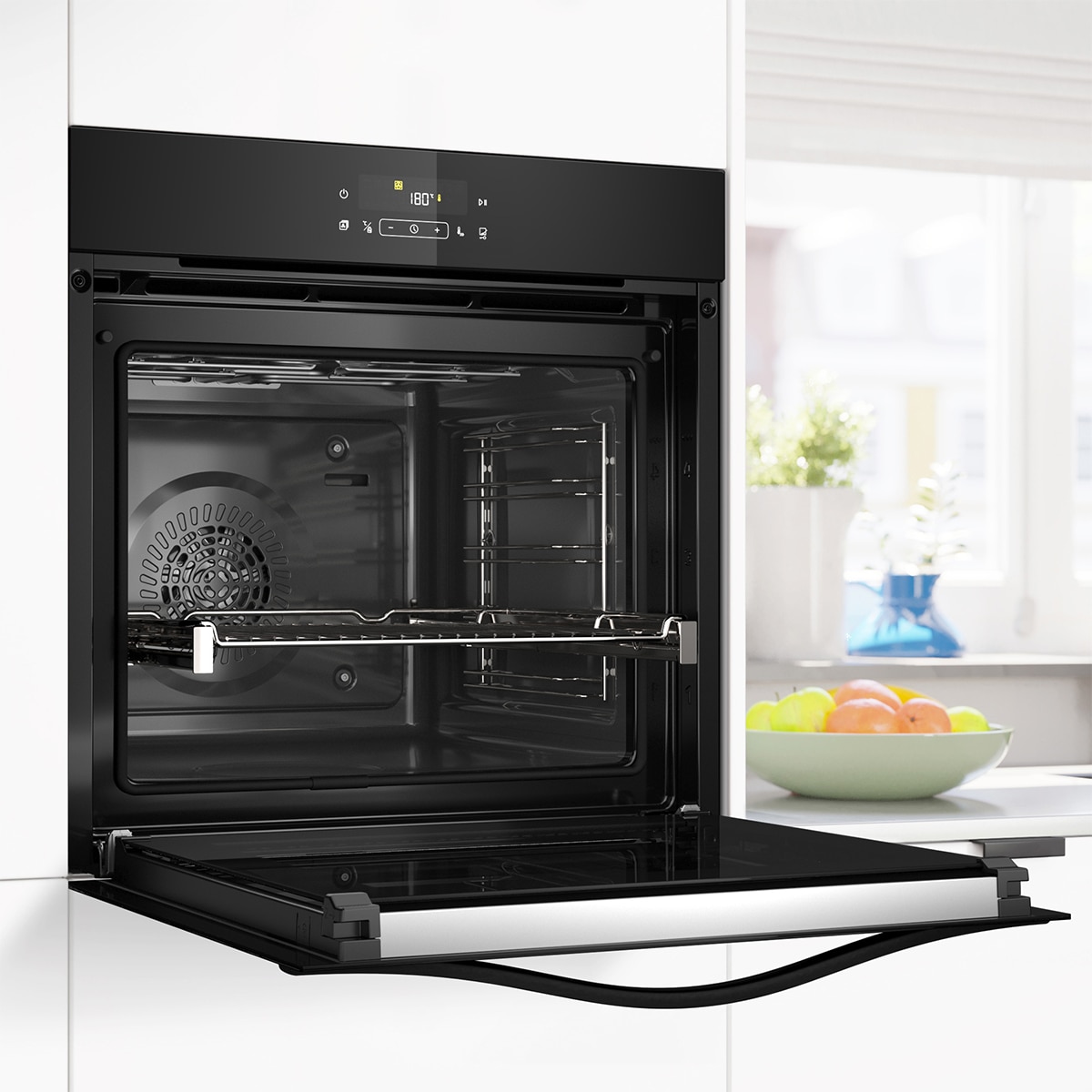 Horno con vapor pirolítico Balay, 60 cm, Serie Cristal, Negro - 3HD5829N3 Negro-4