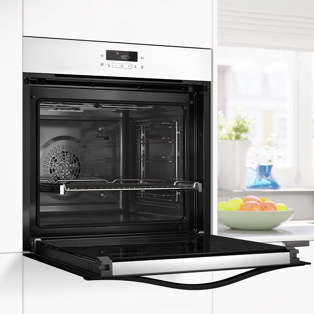 Horno con vapor pirolítico Balay, 60 cm, Serie Cristal, Blanco - 3HD5829B3 Blanco-4