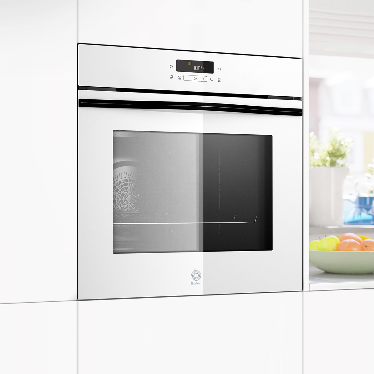 Horno con vapor pirolítico Balay, 60 cm, Serie Cristal, Blanco - 3HD5829B3 Blanco-5