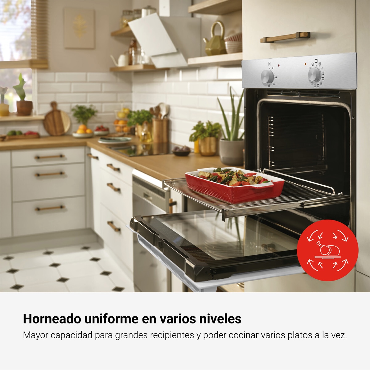 Horno multifunción Fagor de 77 litros Classic - 9H-110BX Negro-9