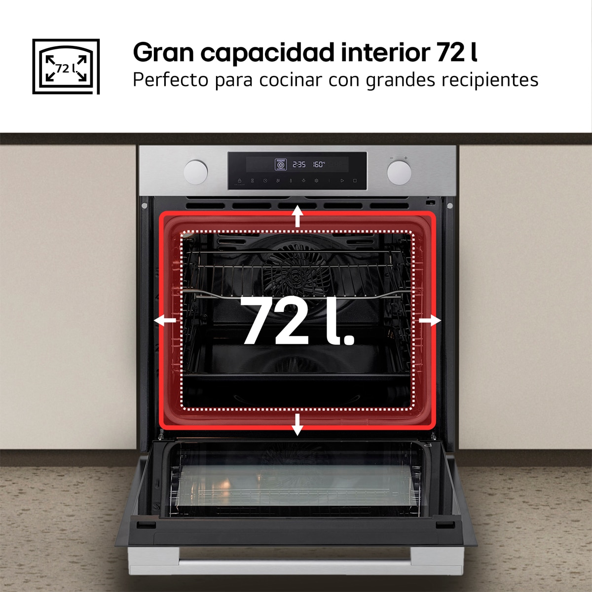 Horno Multifunción LG Convección,72 L, función freidora de aire - WS5D7210S 9