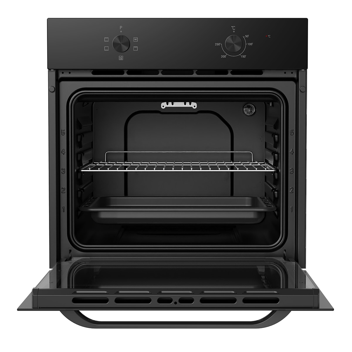 Horno convencional Indesit mecánico 70 litros - IFO 6220 BL Negro-2