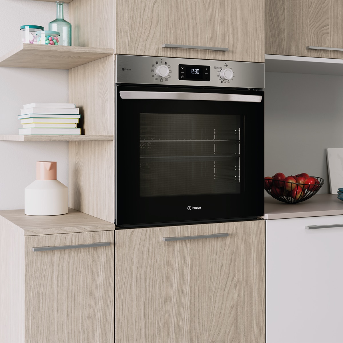 Horno multifunción Indesit pirolítico e hidrolitico - IO 278PS X Inox-12