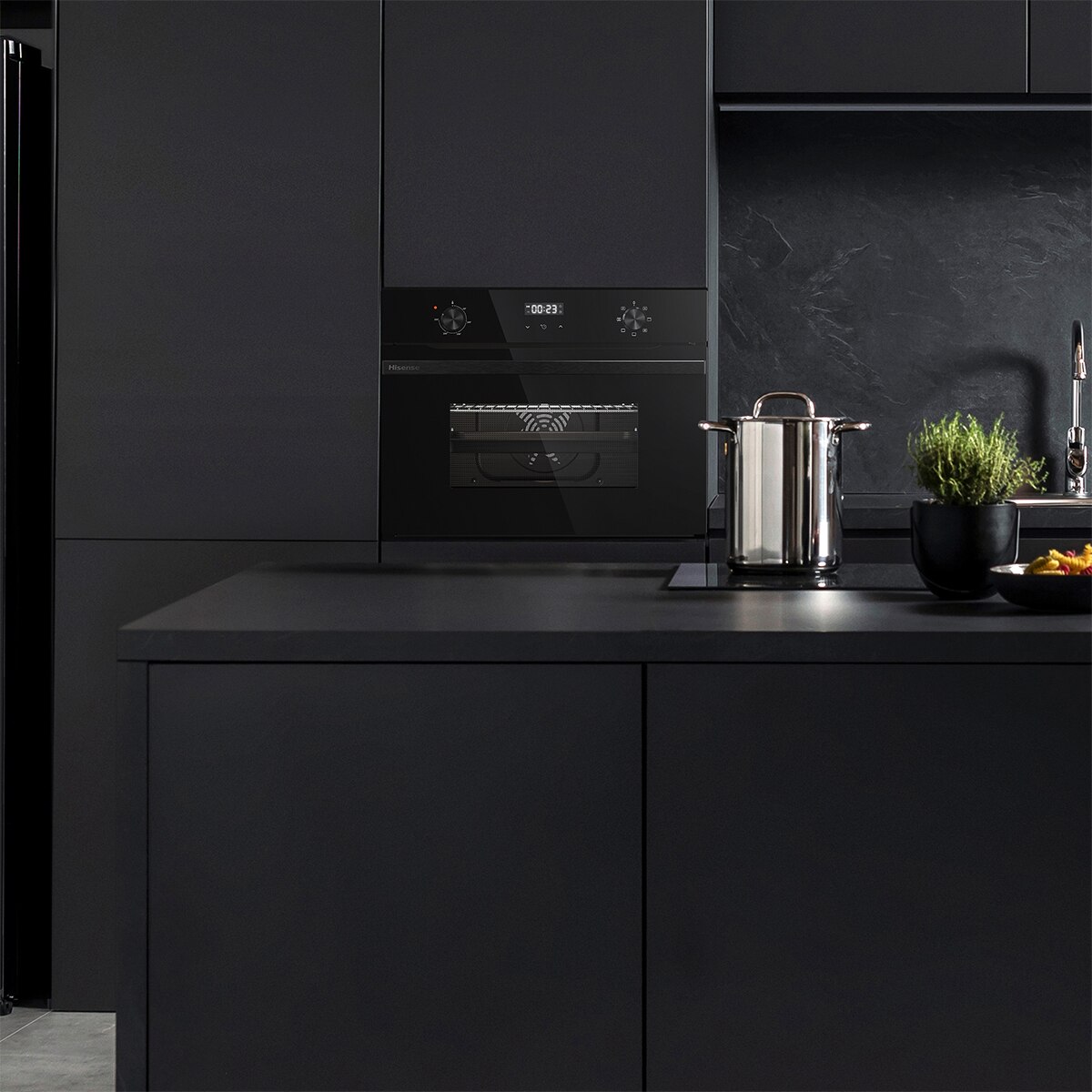 Horno multifunción compacto Hisense con diseño horno de leña negro - BI44221ABG - Cristal negro Cristal negro-14