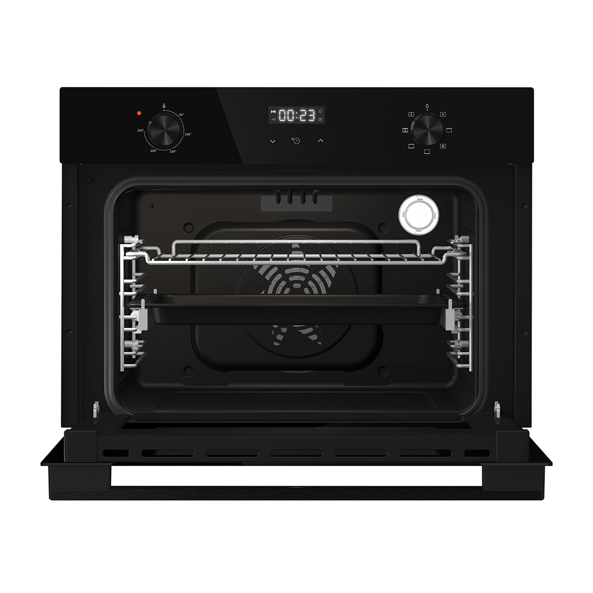Horno multifunción compacto Hisense con diseño horno de leña negro - BI44221ABG - Cristal negro Cristal negro-16